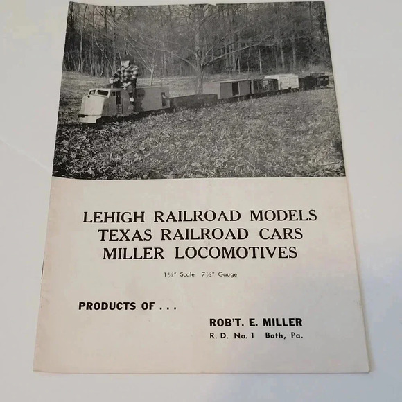 Lehigh Railroad Models Texas Cars Miller Locomotives Sales Book Rob'T E. Miller - Picture 1 of 3